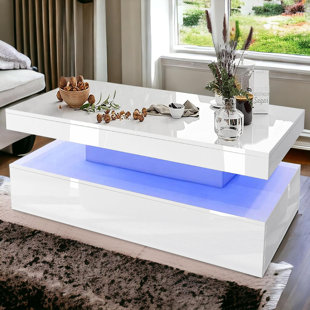 Espresso rectangular deals coffee table